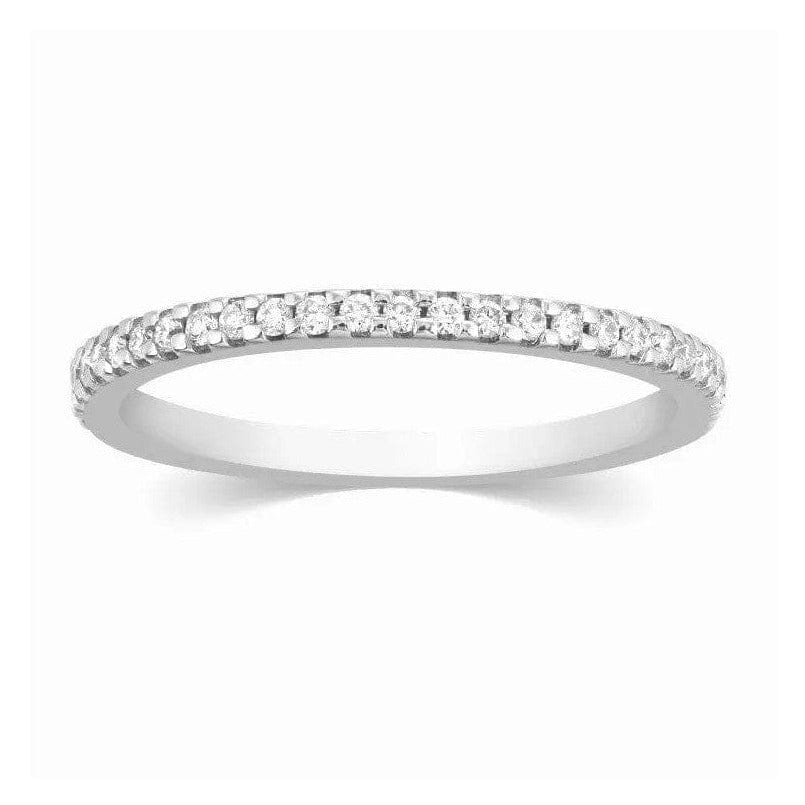 Jewelove™ Rings Thin Half Eternity Diamond Ring in Platinum JL PT 284