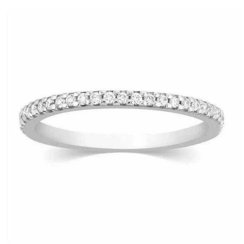 Jewelove™ Rings Thin Half Eternity Diamond Ring in Platinum JL PT 284