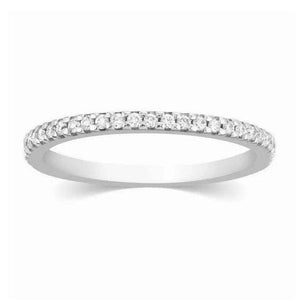 Jewelove™ Rings Thin Half Eternity Diamond Ring in Platinum JL PT 284