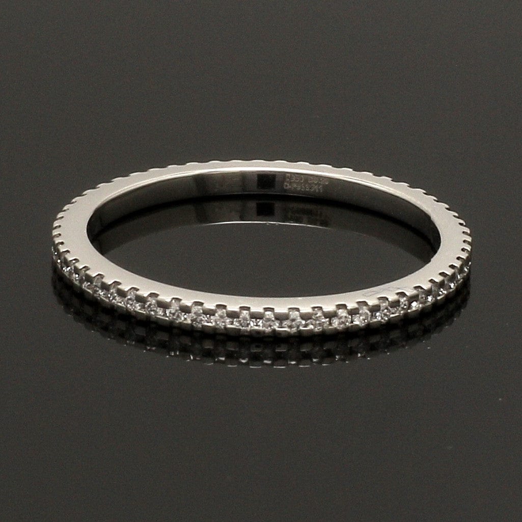 Jewelove™ Rings Thin Half Eternity Diamond Ring in Platinum JL PT 284-A