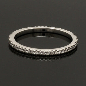 Jewelove™ Rings Thin Half Eternity Diamond Ring in Platinum JL PT 284-A