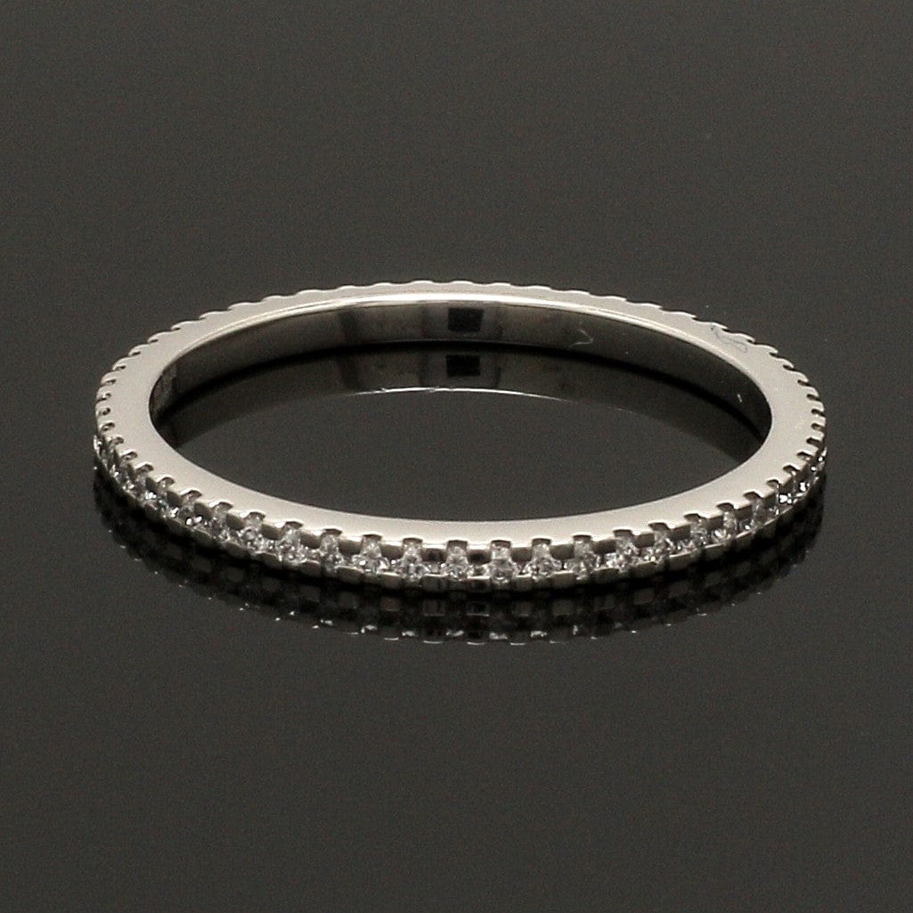 Jewelove™ Rings Thin Half Eternity Diamond Ring in Platinum JL PT 284-A