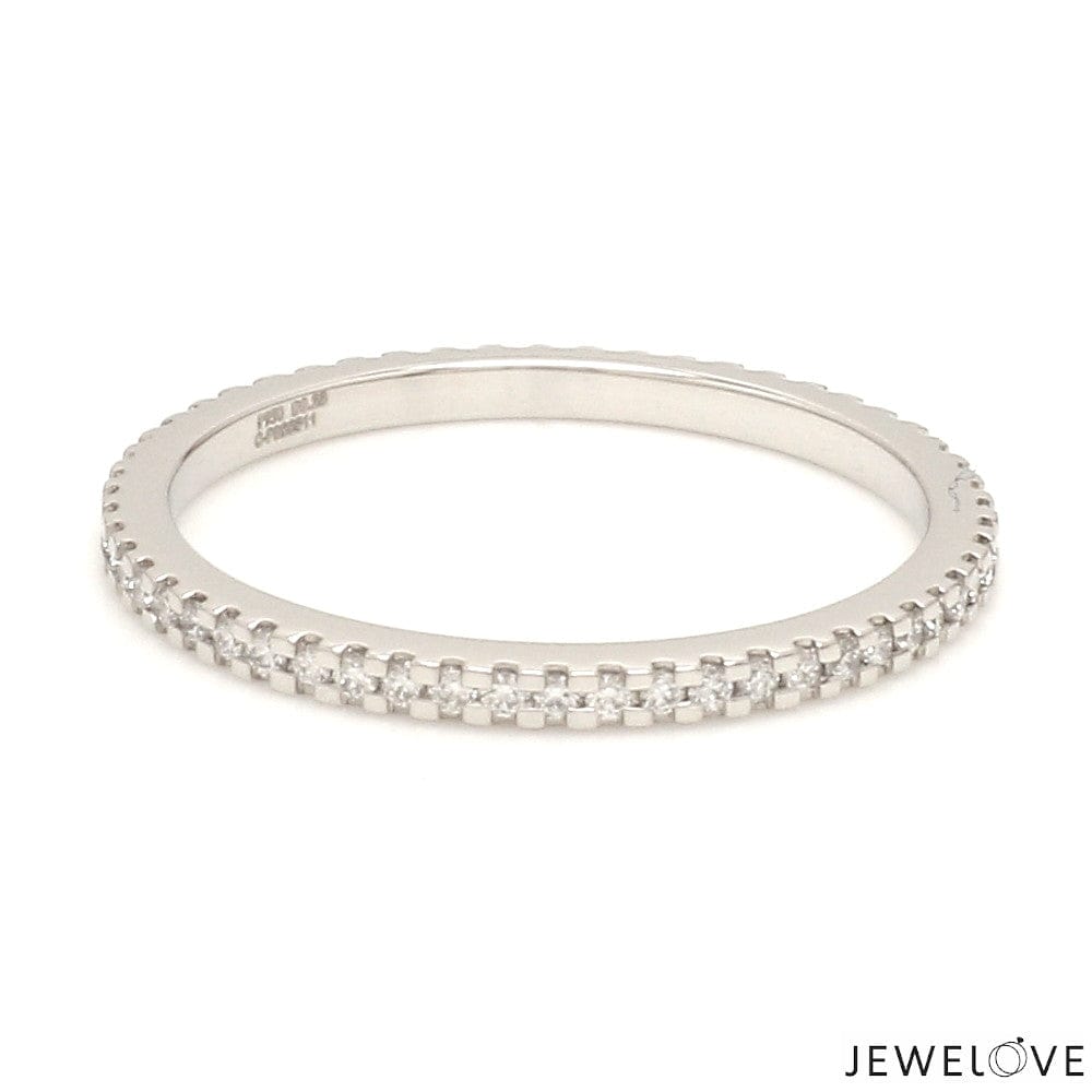 Jewelove™ Rings Thin Half Eternity Diamond Ring in Platinum JL PT 284-A