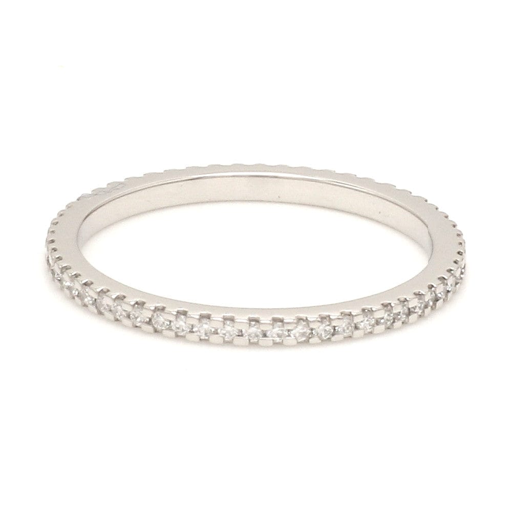 Jewelove™ Rings Thin Half Eternity Diamond Ring in Platinum JL PT 284-A