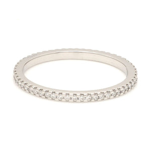 Jewelove™ Rings Thin Half Eternity Diamond Ring in Platinum JL PT 284-A