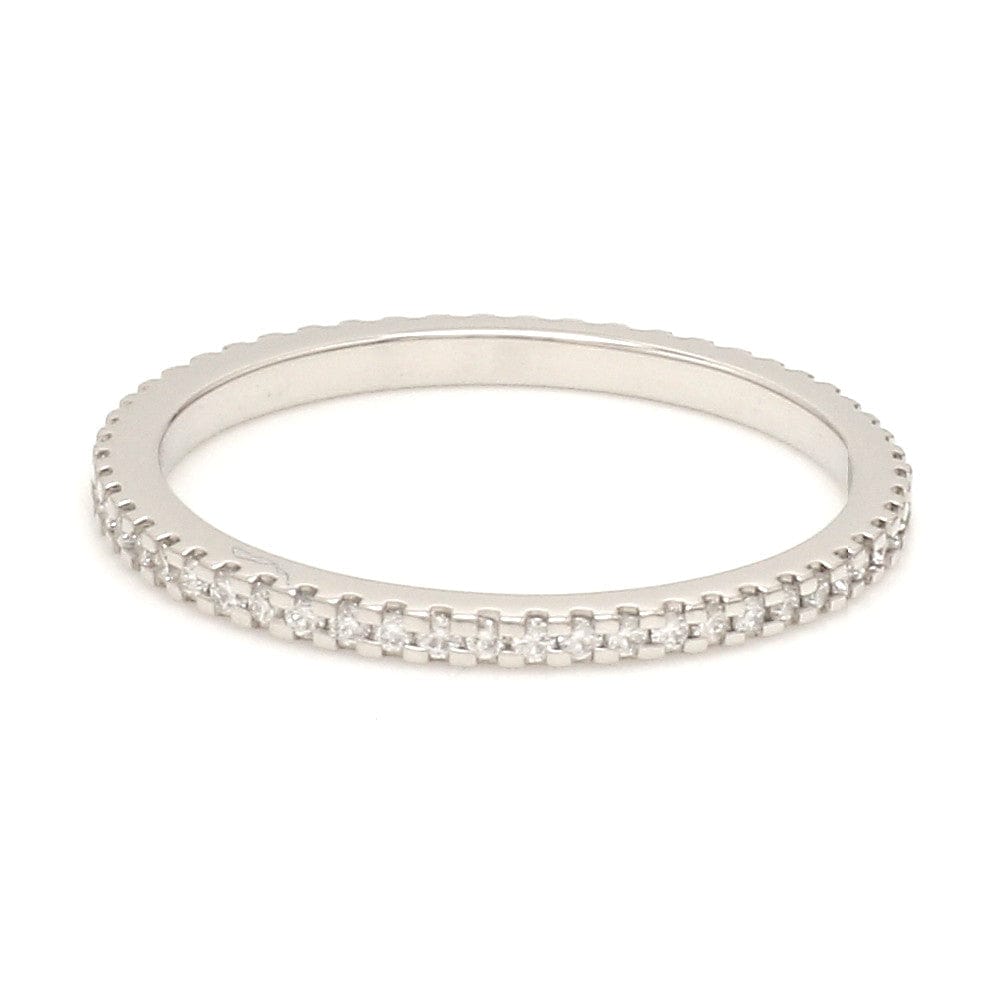 Jewelove™ Rings Thin Half Eternity Diamond Ring in Platinum JL PT 284-A