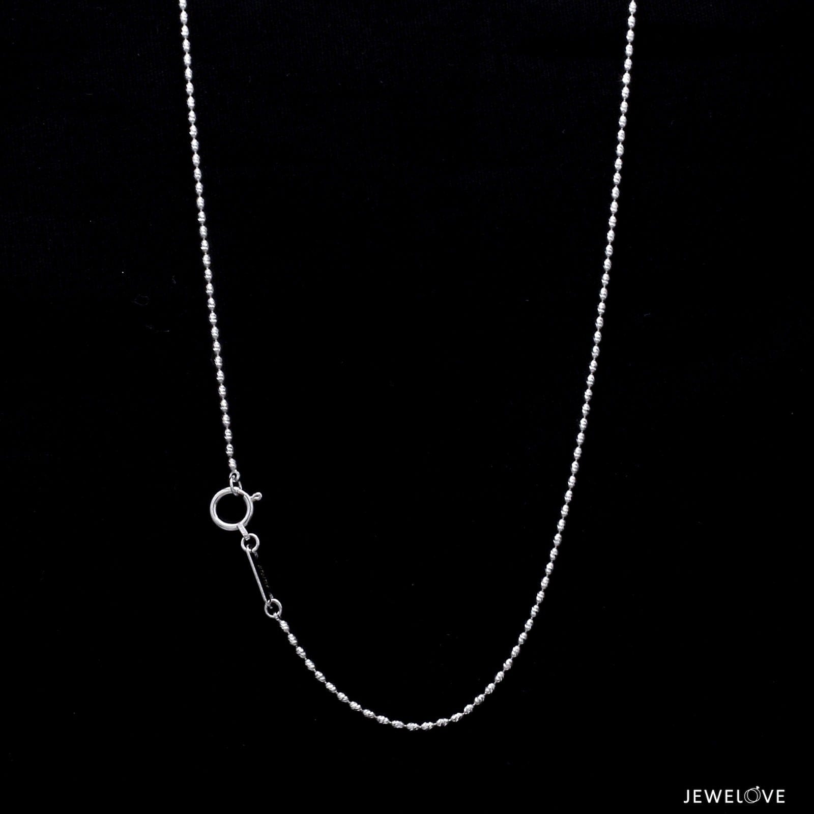 Jewelove™ Chains Thin Japanese Platinum Chain with Cylindrical Diamond Cut Balls JL PT CH 941