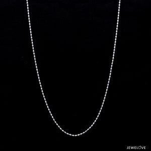 Jewelove™ Chains Thin Japanese Platinum Chain with Cylindrical Diamond Cut Balls JL PT CH 941