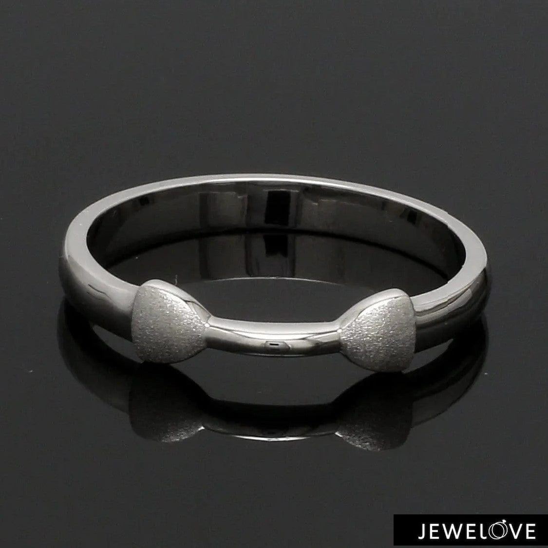 Jewelove™ Rings Thin Plain Platinum Love Bands SJ PTO 127