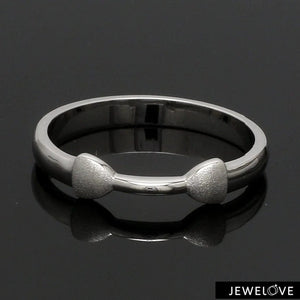 Jewelove™ Rings Thin Plain Platinum Love Bands SJ PTO 127