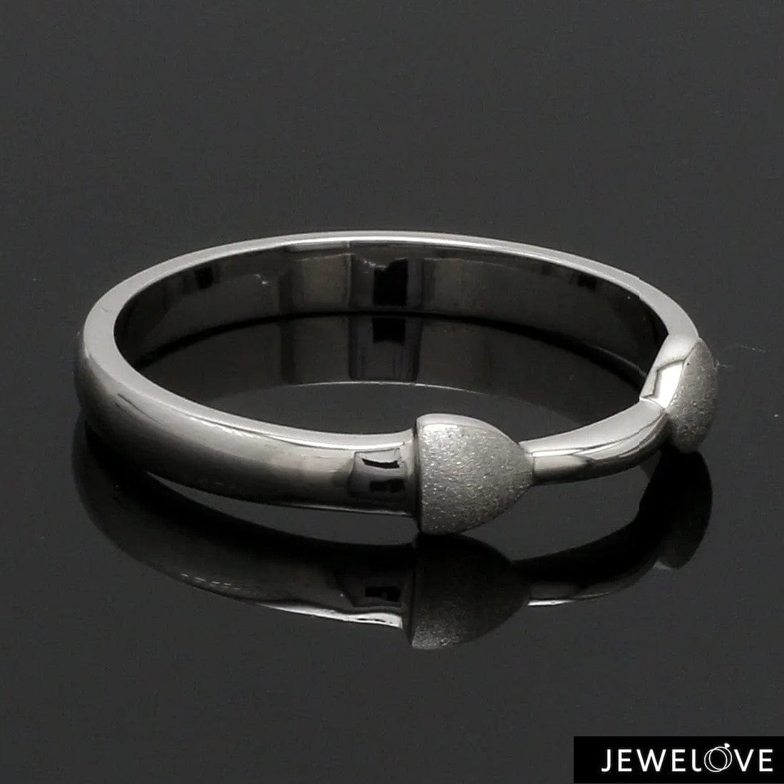 Jewelove™ Rings Thin Plain Platinum Love Bands SJ PTO 127