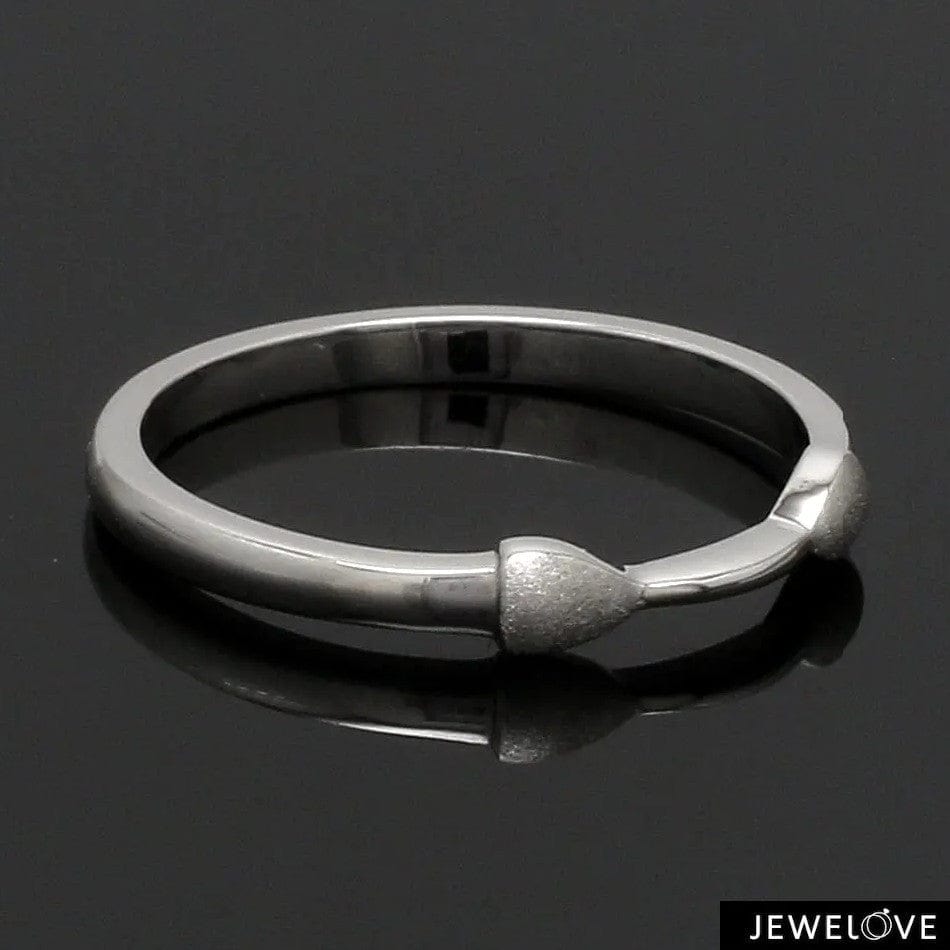 Jewelove™ Rings Thin Plain Platinum Love Bands SJ PTO 127