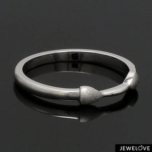 Jewelove™ Rings Thin Plain Platinum Love Bands SJ PTO 127