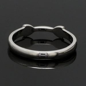 Jewelove™ Rings Thin Plain Platinum Love Bands SJ PTO 127