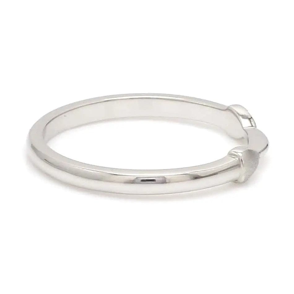 Jewelove™ Rings Thin Plain Platinum Love Bands SJ PTO 127