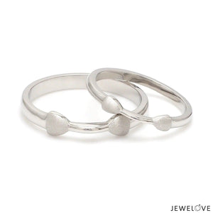 Jewelove™ Rings Thin Plain Platinum Love Bands SJ PTO 127