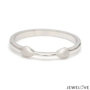 Jewelove™ Rings Thin Plain Platinum Love Bands SJ PTO 127