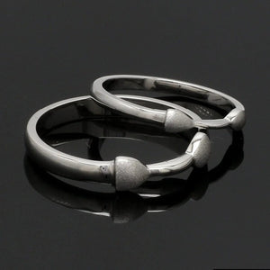 Jewelove™ Rings Thin Plain Platinum Love Bands SJ PTO 127