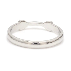 Jewelove™ Rings Thin Plain Platinum Love Bands SJ PTO 127