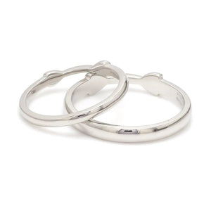 Jewelove™ Rings Thin Plain Platinum Love Bands SJ PTO 127