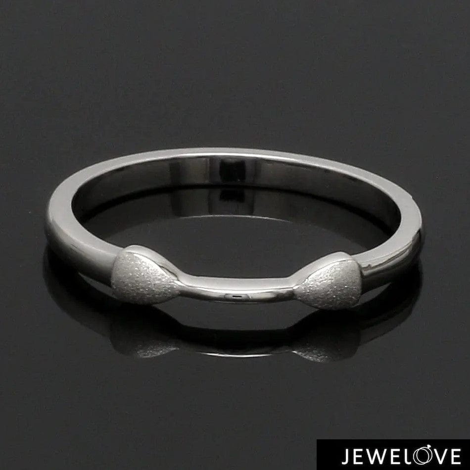 Jewelove™ Rings Thin Plain Platinum Love Bands SJ PTO 127