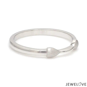 Jewelove™ Rings Thin Plain Platinum Love Bands SJ PTO 127