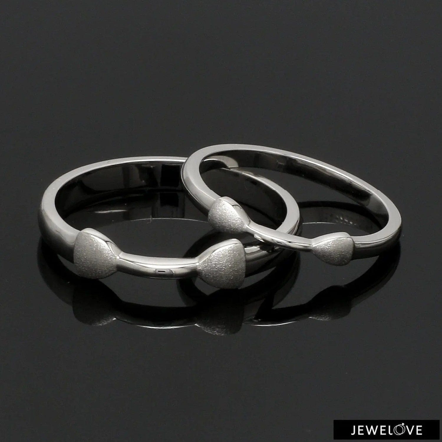 Jewelove™ Rings Thin Plain Platinum Love Bands SJ PTO 127