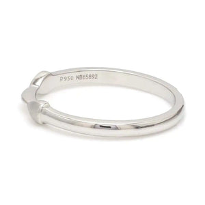 Jewelove™ Rings Thin Plain Platinum Love Bands SJ PTO 127