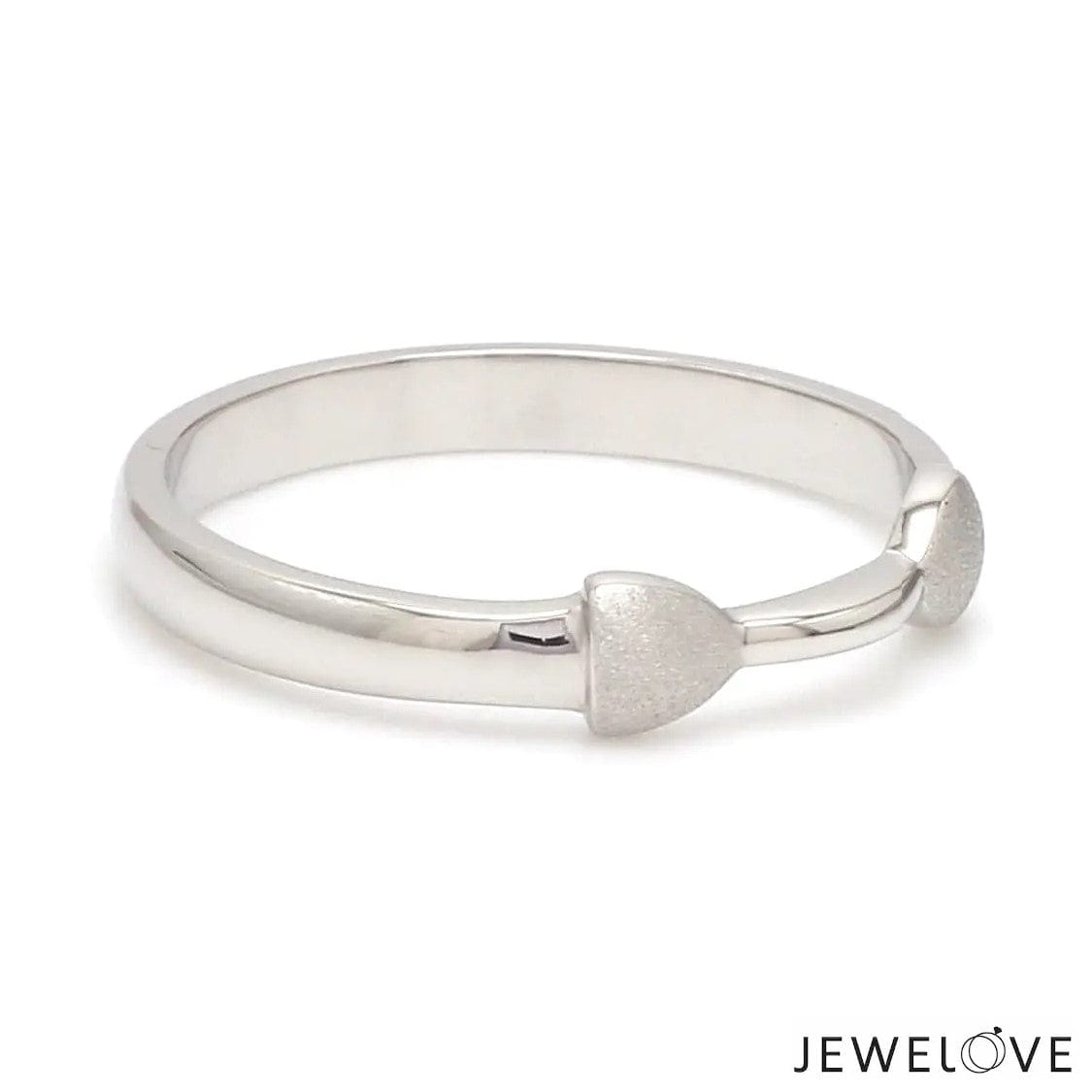 Jewelove™ Rings Thin Plain Platinum Love Bands SJ PTO 127