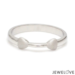 Jewelove™ Rings Thin Plain Platinum Love Bands SJ PTO 127