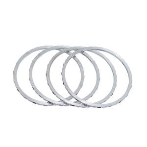 Jewelove™ Bangles & Bracelets Thin Platinum Bangles with Alternate Enamel & Round Cut Diamond Texture JL PTB 629