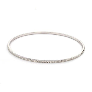 Jewelove™ Bangles & Bracelets Thin Platinum Bangles with Diamond Cut SJ PTB 314