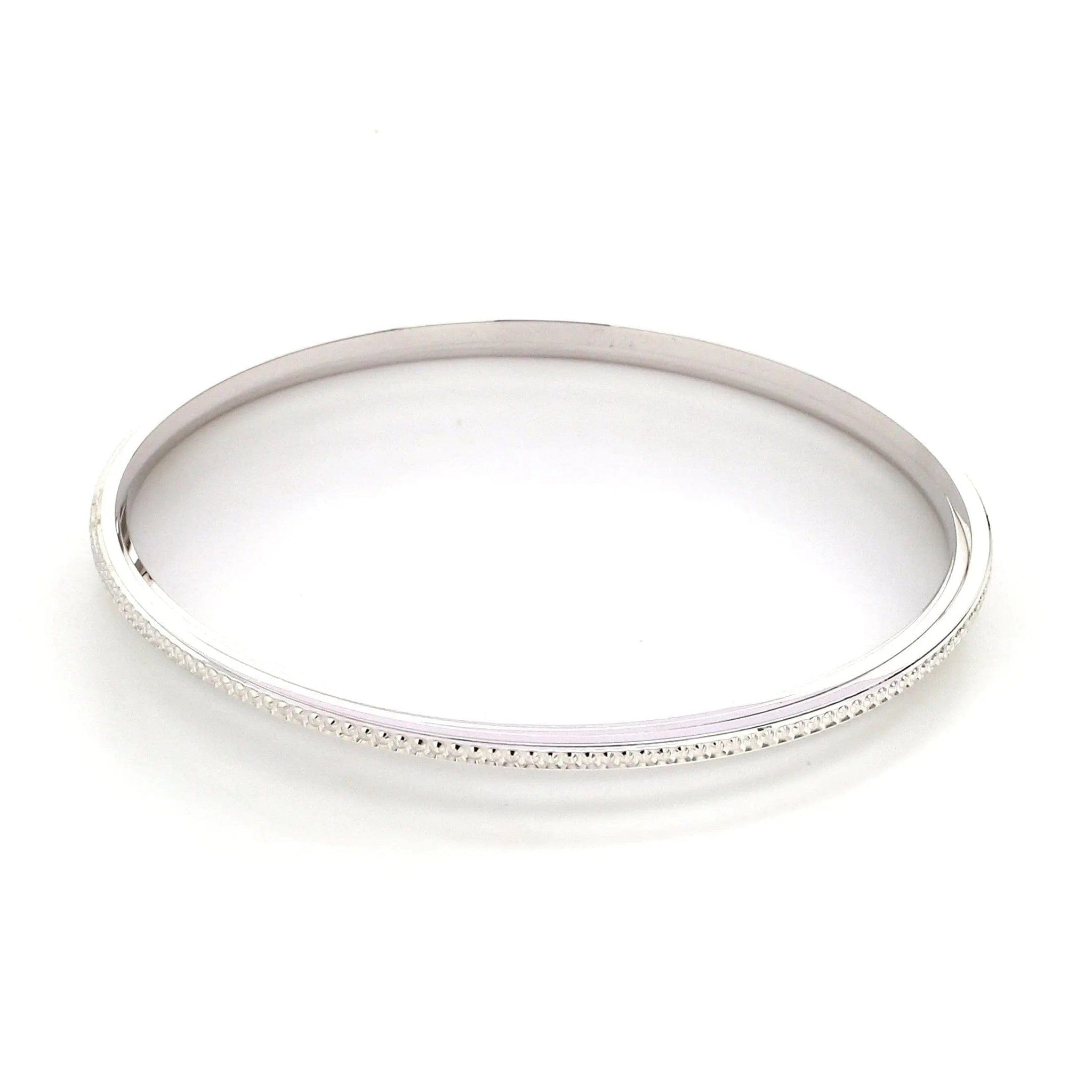 Jewelove™ Bangles & Bracelets Thin Platinum Bangles with Diamond Cut SJ PTB 314