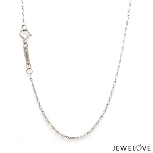 Jewelove™ Chains Thin Platinum Chain with Rectangular Links JL PT CH 905