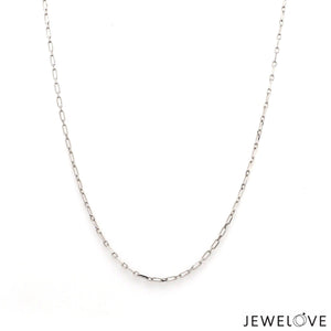 Jewelove™ Chains Thin Platinum Chain with Rectangular Links JL PT CH 905