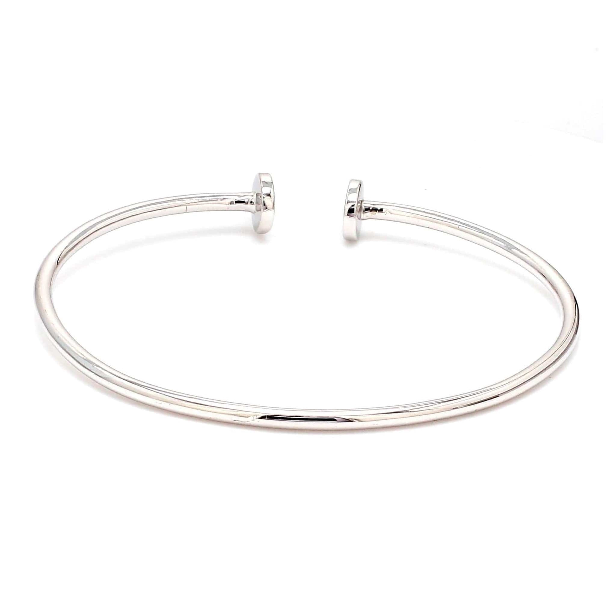 Jewelove™ Bangles & Bracelets Thin Platinum Open Kada JL PTB 665