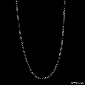 Jewelove™ Chains Thin Platinum & Rose Gold Chain for Women JL PT CH 953