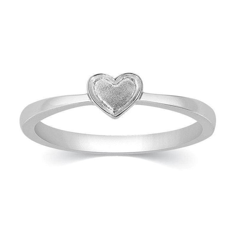 Jewelove™ Rings Women's Band Only Tiny Heart Shape Plain Platinum Ring for Women JL PT 333