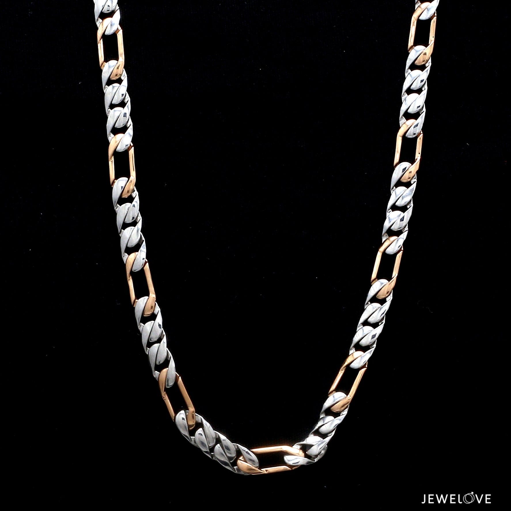 Jewelove™ Chains Two-tone Platinum Rose Gold Chain for Men JL PT CH 1070