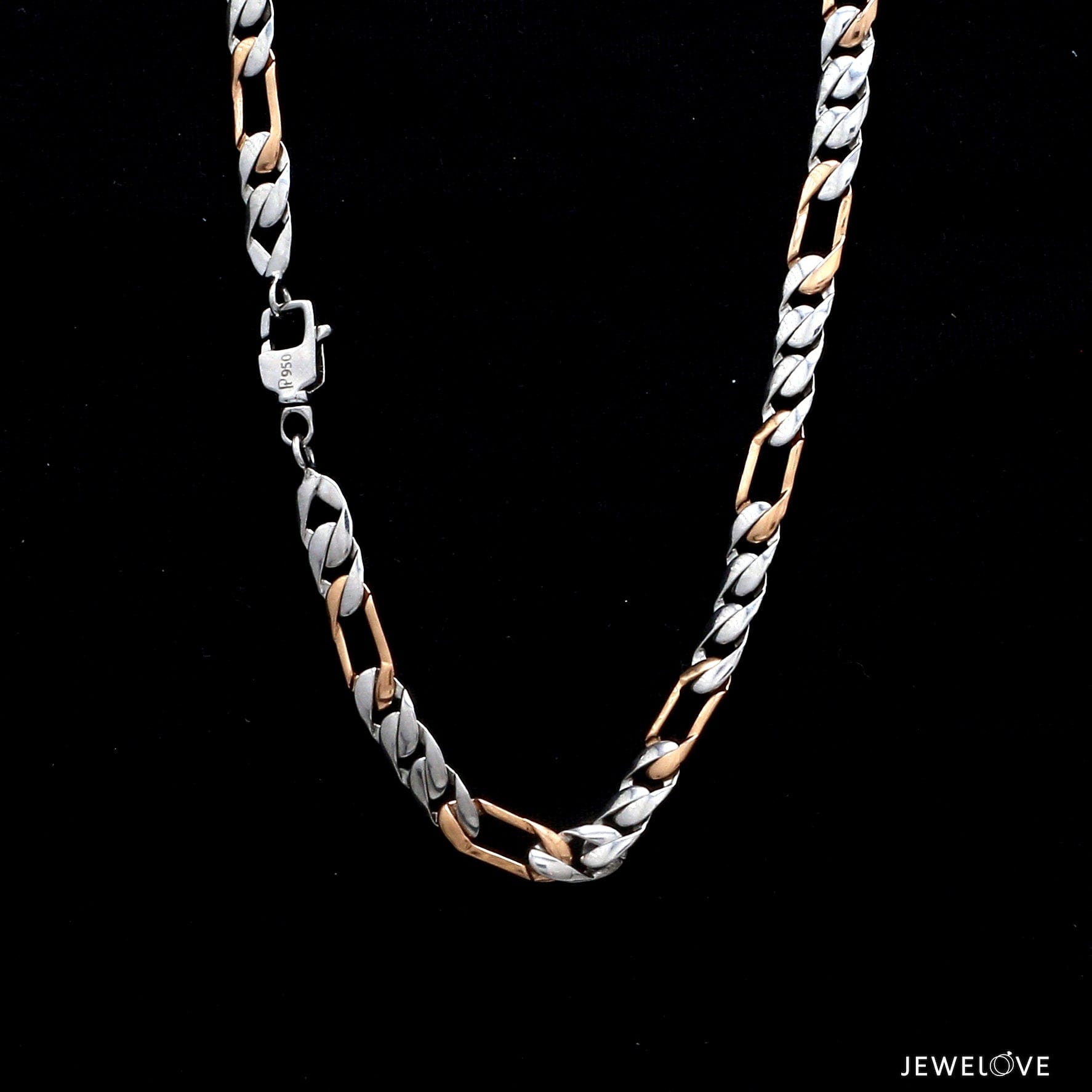 Jewelove™ Chains Two-tone Platinum Rose Gold Chain for Men JL PT CH 1070