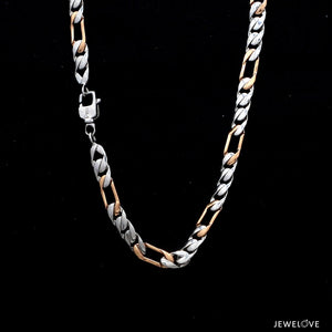 Jewelove™ Chains Two-tone Platinum Rose Gold Chain for Men JL PT CH 1070