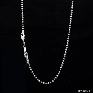 Jewelove™ Chains Uni-sex 2mm Platinum Chain with Shiny Balls JL PT CH 962