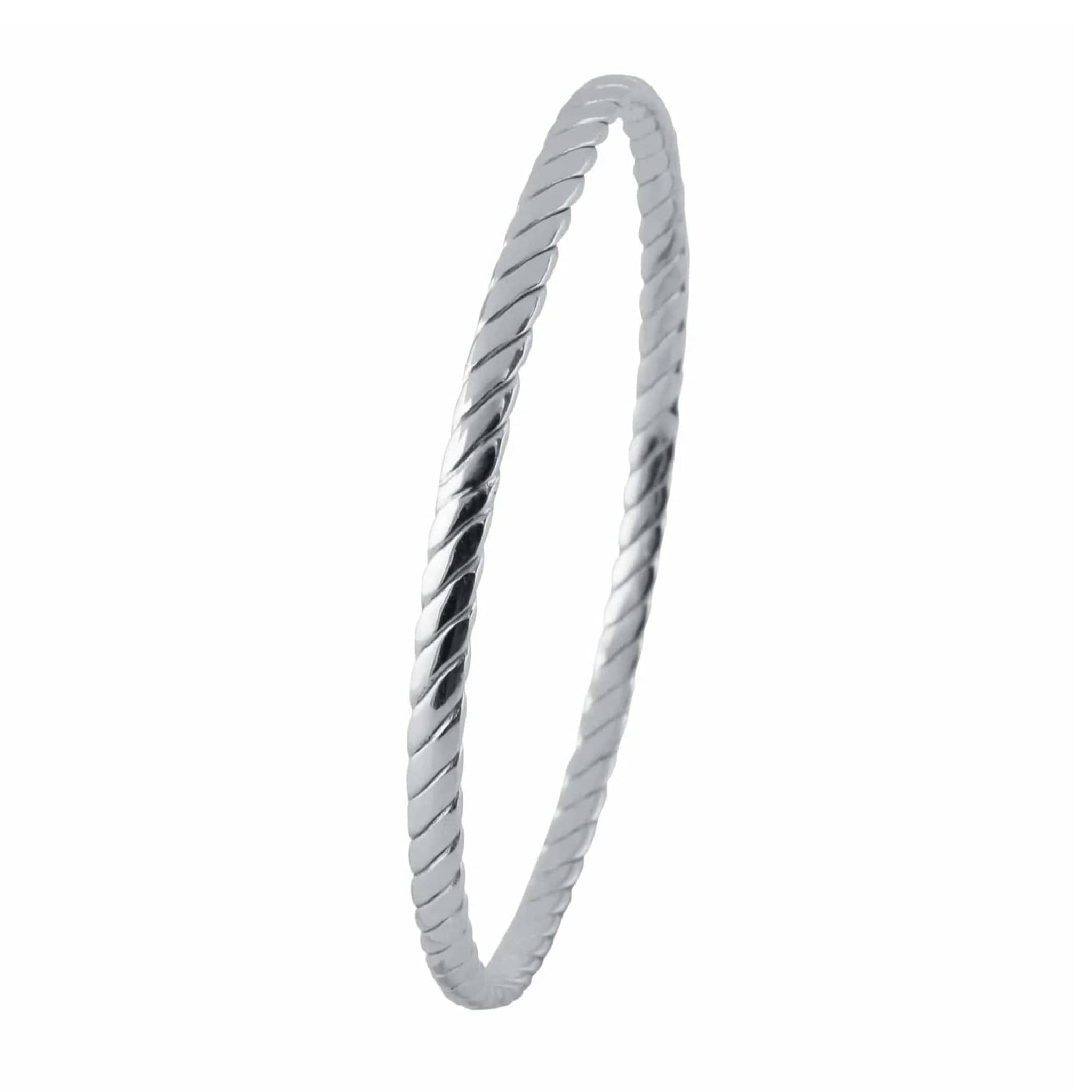 Jewelove™ Bangles & Bracelets Uni-Sex Platinum Bangle with Inclined Lines JL PTB 818