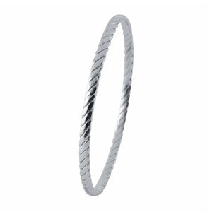 Jewelove™ Bangles & Bracelets Uni-Sex Platinum Bangle with Inclined Lines JL PTB 818