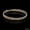 Jewelove™ Bangles & Bracelets Single Unique 3-Row Japanese Platinum & Rose Gold Bracelet for Women JL PTB 773