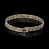 Jewelove™ Bangles & Bracelets Single Unique 3-Row Japanese Platinum & Rose Gold Bracelet for Women JL PTB 773