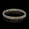 Jewelove™ Bangles & Bracelets Single Unique 3-Row Japanese Platinum & Rose Gold Bracelet for Women JL PTB 773