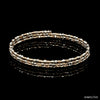 Jewelove™ Bangles & Bracelets Single Unique 3-Row Japanese Platinum & Rose Gold Bracelet for Women JL PTB 773