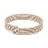 Jewelove™ Bangles & Bracelets Unique 5-Row Japanese Platinum & Rose Gold Bracelet for Women JL PTB 727