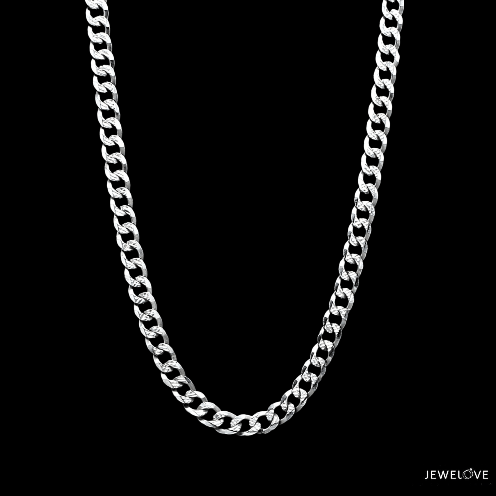 Jewelove™ Chains Unique Japanese 5mm Cuban Platinum Chain for Men JL PT CH 968